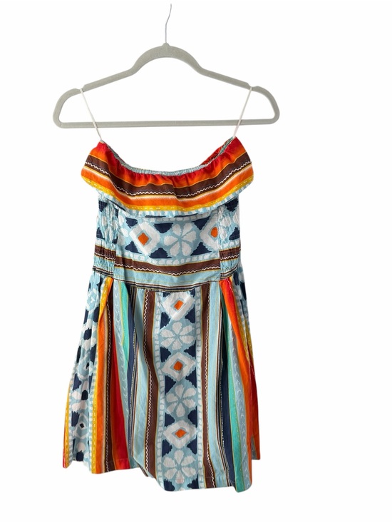 Zara Dresses & Skirts - Zara Trafuc Strapless Mini Dress Vibrant Festive Summer Print Size M